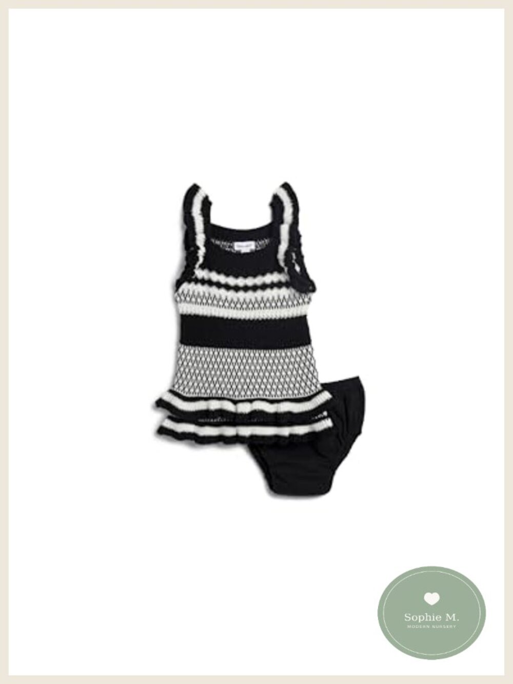 Baby Girls Ruffle Sweater Dress with Diaper Cover Sleeveless Pullover